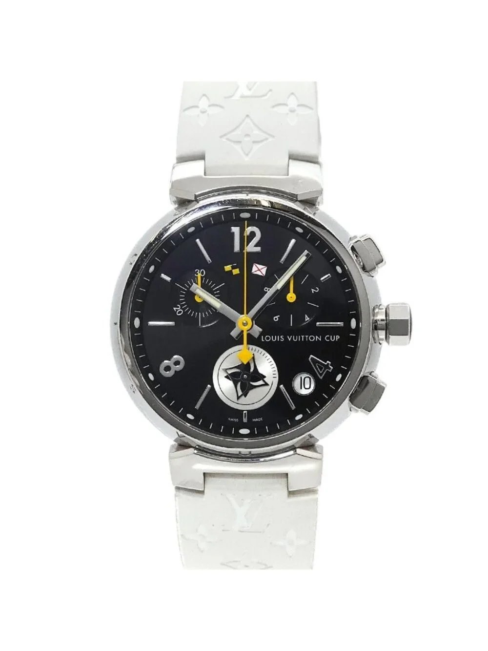 Louis Vuitton Tambour Lovely Cup Watch Chronograph Date Black Quartz